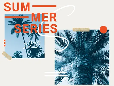 Summer Series branding church design color design illustrator marketing minimalistic typography