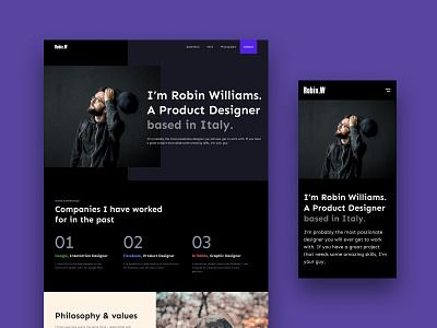 One Page Portfolio Template Design landing page landing page ui mobile app mobile ui one page one pager portfolio portfolio design portfolio site portfolio website responsive responsive design ui ux web design webapp webapps webflow website website concept website design