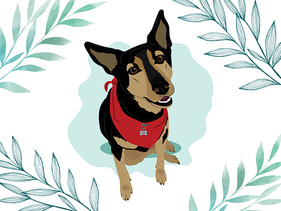 Denzel design dog dog illustration illustration wacom intuos