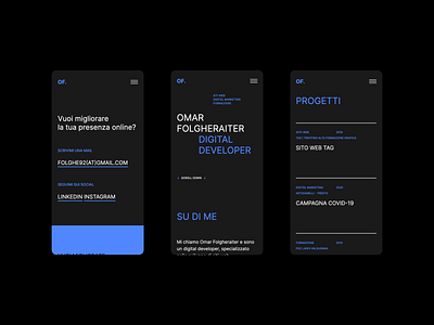 OF - Digital Developer / Responsive dark design developer digital responsive design type typography ui uiux user interface website