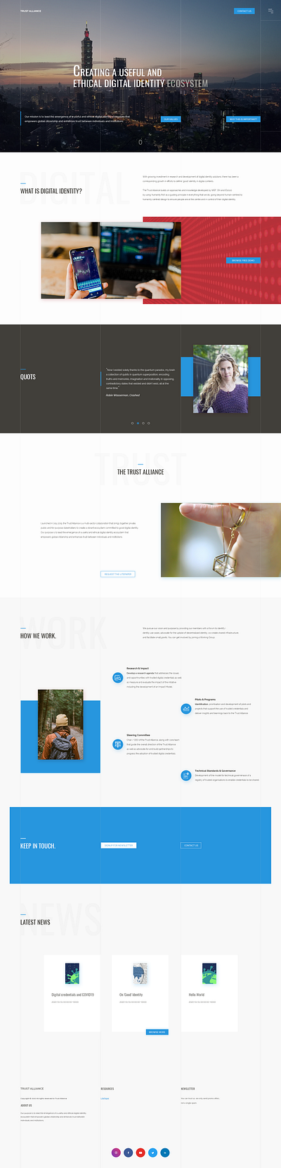 Trust Alliance Landing page design ui ux web