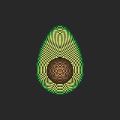 Avocado food illustration avocado avocado bone avocado logo design food and drink food illustration green avocado illustration line art linear lineart minimal shape vegan vegetable vegetarian