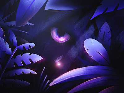 Secret Wildlife animals art blues brush colors dark design grain illustration illustrations life lights noise procreate procreateapp rich shadows wild wildlife