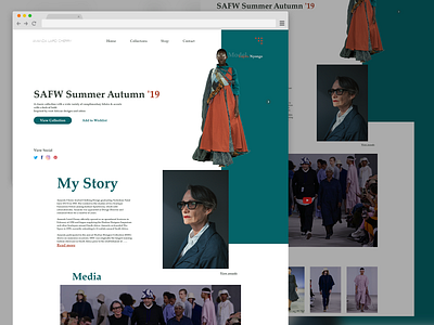 Amanda Laird Cherry Concept Web Design adobexd design fashion fashion brand minimal