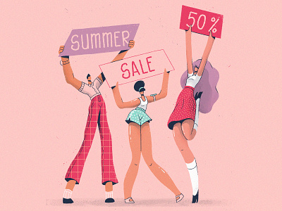 Summer Sale 2d animation art direction cel animation character design design frame by frame illustration traditional animation