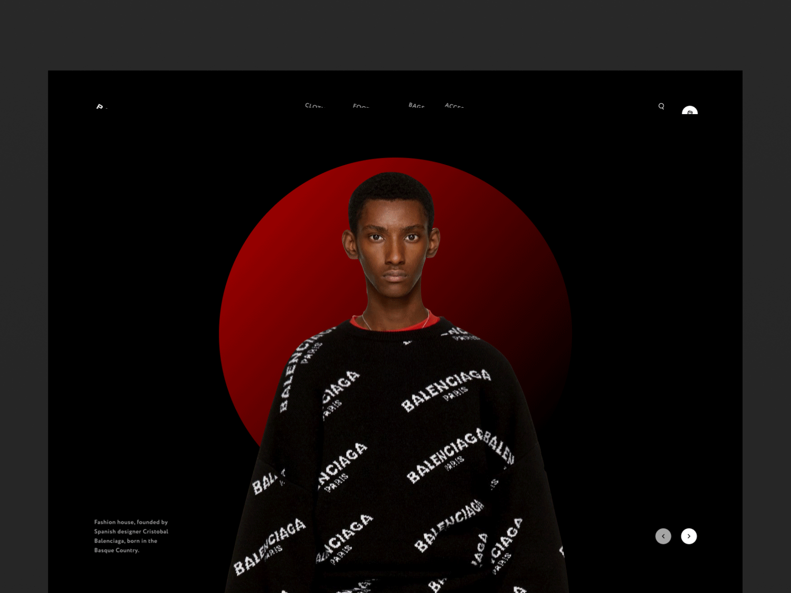 BALENCIAGA WEBSITE | MINIMALISM | FEDOROV DESIGN aftereffects animated gif animation balenciaga corporate digital fashion figma finance flat landing minimalism moiton mp4 sport typogaphy ui uiux ux webdesign