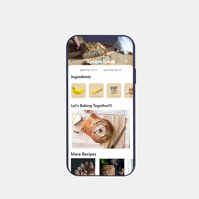 Recipes Mobile Application baking app banana banana leaf bread cooking app food and drink food app foodie ingredient ingredients