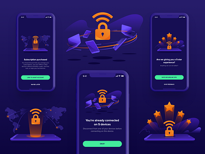 Avast Illustrations ⏤ VPN Mobile #5 app application avast connection illustration ios iosapp mobileapp privacy productdesign protection rating security vpn