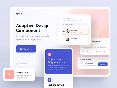 Landing Page components desktop landing pages ui ui kit ux website