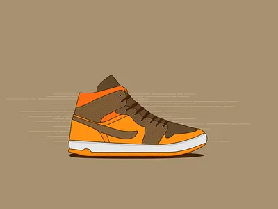 Sneakers flat illustration man nike shoes sneaker style vector