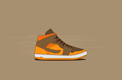 Sneakers flat illustration man nike shoes sneaker style vector