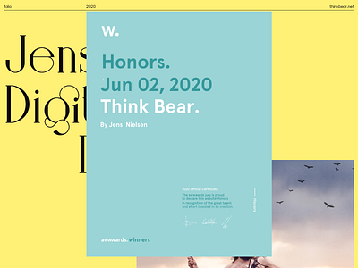 Think Bear - Folio 2020 - Awwwards Honorable Mention