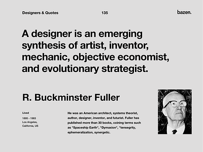 Quote - R. Buckminster Fuller design agency design process design quote design quotes design thinking design tips designer life inspirational inspirational quote inspirational quotes motivational motivational quotes motivationalquote quote design quoteoftheday ui ui design uiuxdesigner ux ux design