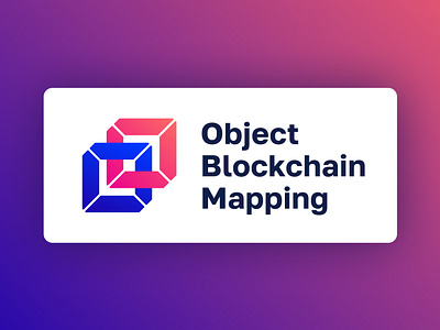 Object Blockchain Mapping [OBM] logotype block chain blockchain branding design logo logotype