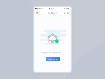 add property - empty state add new add property app design empty emptystate illustration property property management saas app ui uiux uiuxdesign