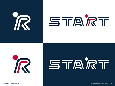 Start - logo concept brand design brand designer branding branding design custom lettering custom type icon logo logo design logo design concept logo designer logotype r logo runner sports logo start startup logo typography