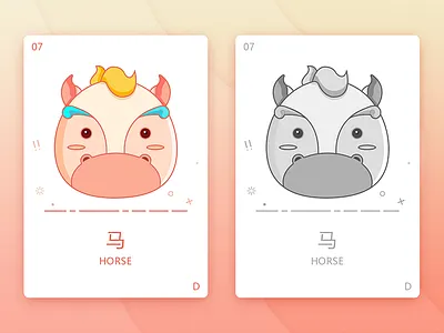 Chinese Zodiac Sign-Horse design illustration ui