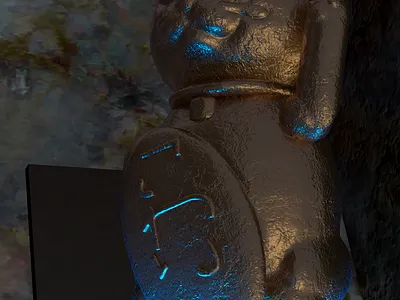 Kowai Maneki-Neko 3d 3d animation 3d artist c4d cat japanese manekineko modelling