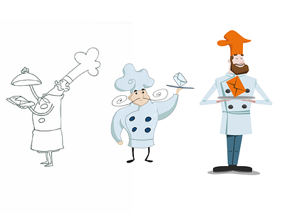 Chef Newsletter brand identity illustration mascotlogo