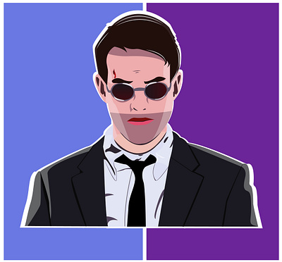 Daredevil Illustration 2d 2d art adobe illustrator adobe photoshop art design dribble graphicdesign illustration illustrator poster vector