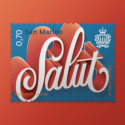 Salut design illustration lettering salut stamp design stamps type typo typography vector