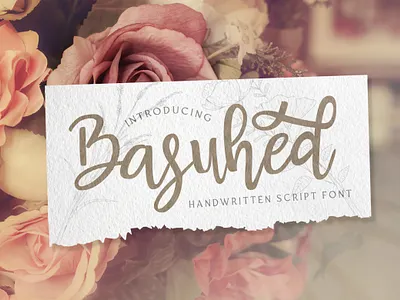 Basuhed - Handwritten Font alternates calligraphy casual classy elegant feminime handdrawn handlettering handwritten ligature logotype modern script stylish whimsical