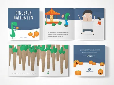 Dinosaur Halloween art childrens book childrens illustration dinosaur halloween illustration