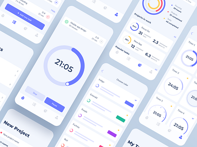 Focus To-Do App app design figma focus mobile pomodoro timer to do ui ux