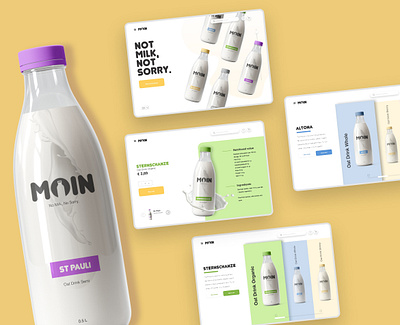 MOIN adobe xd art branding design flat logo typography web website