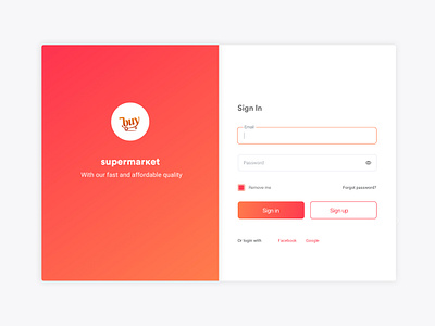 Login Page Design sign in ui web design