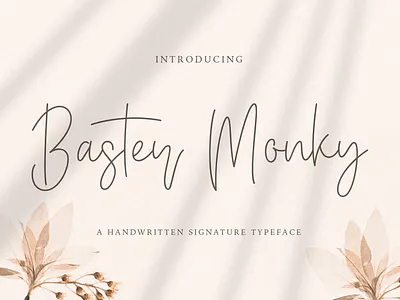 Baster Monky - Monoline Script Font calligraphy elegant font handdrawn handlettering handwritten line logotype mono monoline script thin vintage wedding