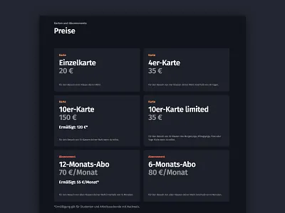 Pricing cards black cards clean dark ui design interface minimal pricing ui user interface design web website