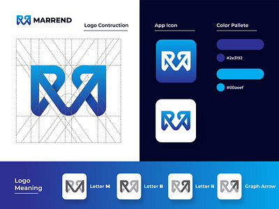 Personal Branding MARREND - Branding & Logo Design abstract ambigram blue branding design gradient graphic icon illustration lettermark logo logotype m logo marrend minimalist logo monogram personal branding symbol vector