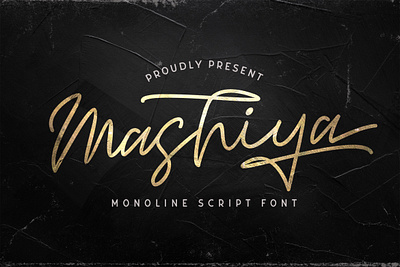 Mashiya - Monoline Script Font calligraphy elegant font handdrawn handlettering handwritten line logotype mono monoline script thin vintage wedding