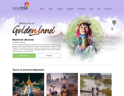travel and tour demo website ui web