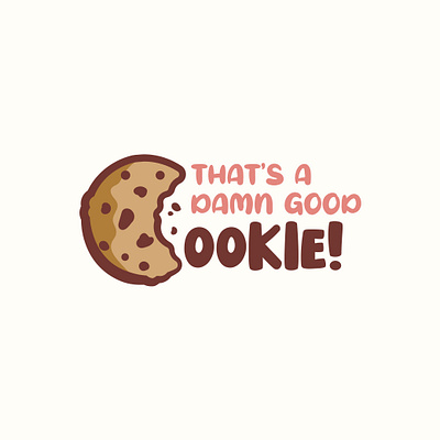 cookie logo art bakery branding chocolate cookie cookies design illustration logo playful logo typography vector