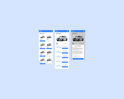 Car Service mobile app design ui ux