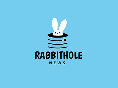 Rabbit hole news animal clever creative creative logo design logo minimal news rabbit simple