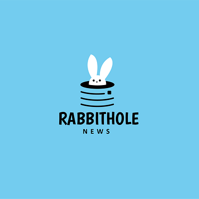 Rabbit hole news animal clever creative creative logo design logo minimal news rabbit simple