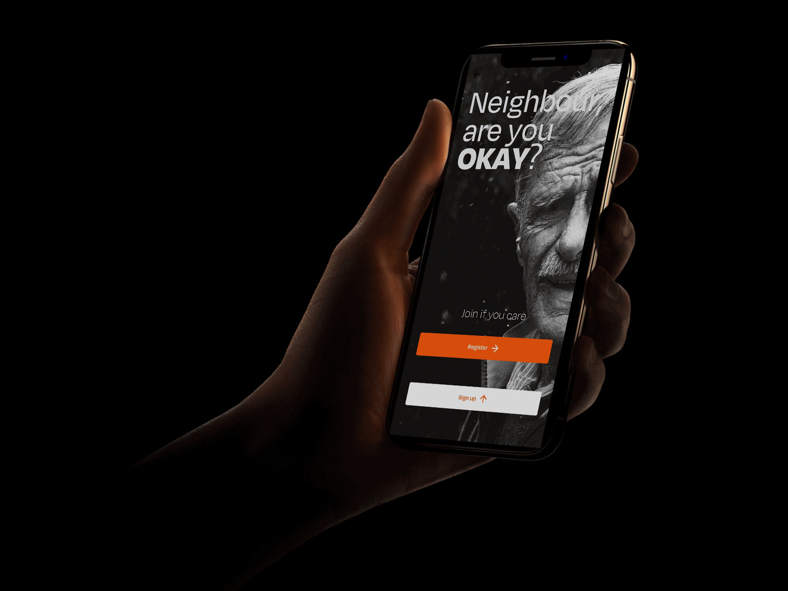Splash screen from a neighborhood help app adobe xd mobile app design splash screen ui