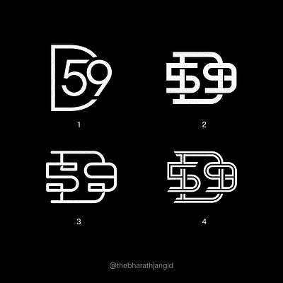 D59 Exploration brand design branding design flat icon logo minimal monogram monogram logo negativespace vector