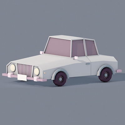 Car 3d 3d art c4d cartoon cinema4d erikdgmx illustration lowpoly polygons practice