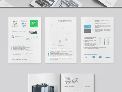 Technocore - Brand Identity brand guidelines brandguidelines branding clean design flat graphic design identity illustrator logo logotype minimal mockup photoshop print design vector