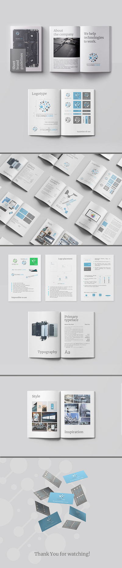 Technocore - Brand Identity brand guidelines brandguidelines branding clean design flat graphic design identity illustrator logo logotype minimal mockup photoshop print design vector
