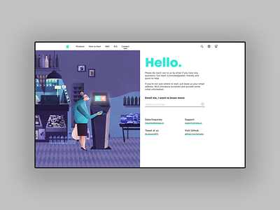 Lamassu contact page bitcoin blockchain contact page contact us crypto illustration lamassu product design ui ux