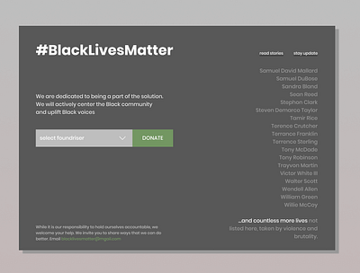 DailyUI003 LandingPage blacklivesmatter daily 100 challenge dailyui landing design landing page design landingpage web design