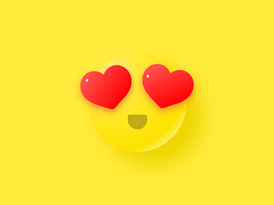 Heart Eye Emoji in Adobe XD adobe adobe xd clean design colors design freebie illustration interface mobile ui product design trending trends tutorial ui ui ux ux