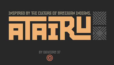 atairu blocky display font font design interlock ligatures typography