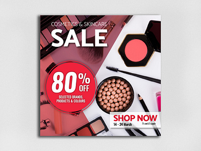 Cosmetics Sale digital ads digital design digital designer digital marketing instagram instagram banner instagram post mobile advertising social media social media ads social media advertising social media banner social media design social media marketing