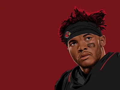 Kyler Murray arizona arizona cardinals cardinals football illustration ipad kyler murray nfl portrait procreate quarterback rookie of the year